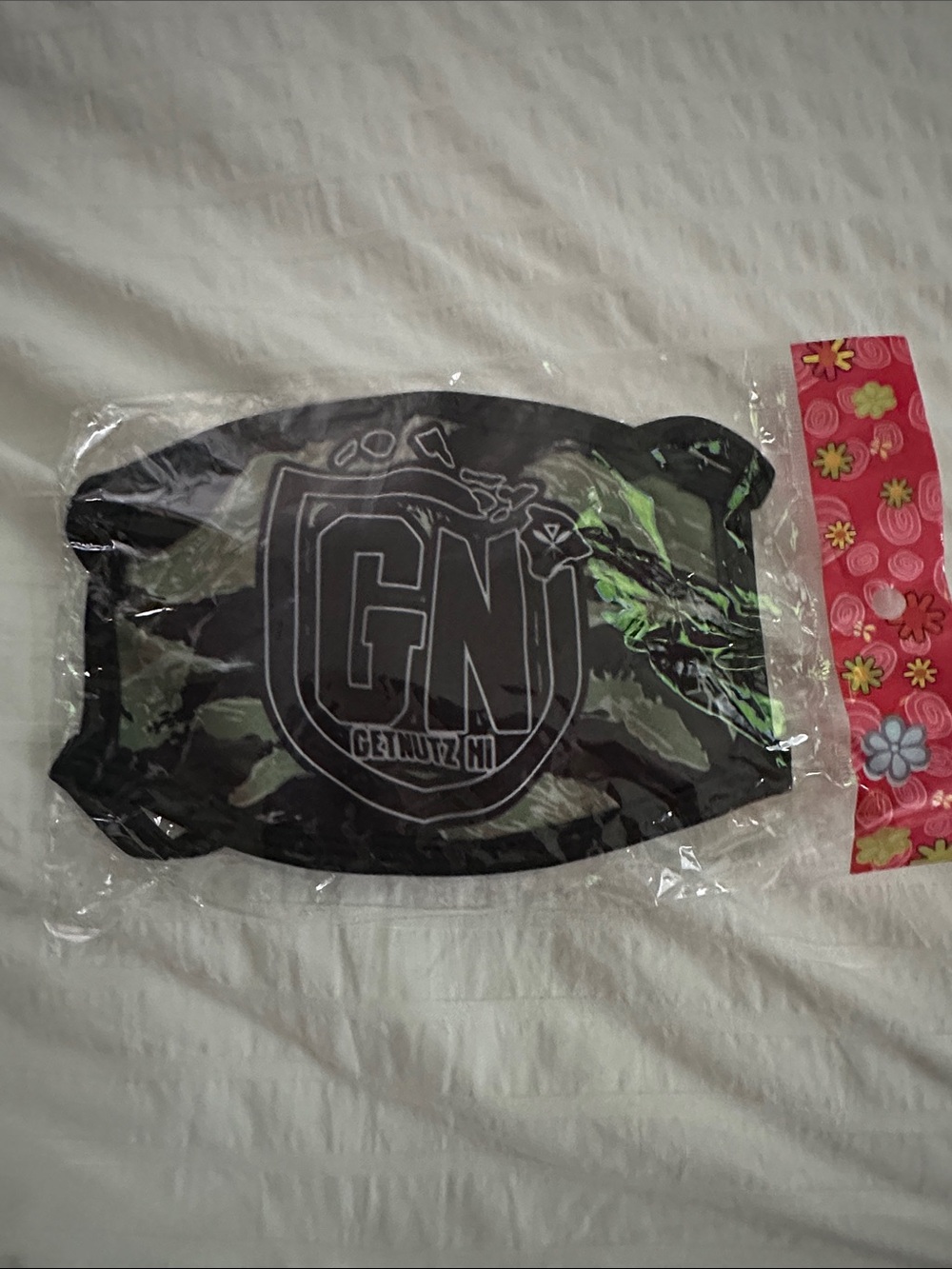 Get Nutz Hawaii camo Face Shield with Black Trim